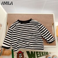 Áo thun dài tay sọc dễ thương AMILA dành cho trẻ em