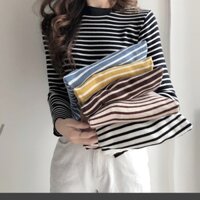 Áo thun dài tay sọc vàng