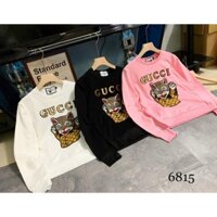 Áo thun dài tay thêu kim sa siêu sang, chất cotton đẹp không xù lông ⇞ . *