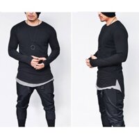 Áo thun dài tay vạt layer Lexuza 002