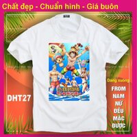 áo thun Đảo hải tặc 27 chất đẹp One Piece,phông,in hình - DHT27,L58-67 kg