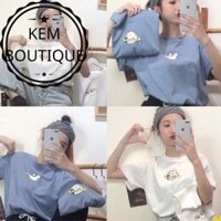 ÁO THUN ĐẦU TRỌC/ ĐẦU TRỌC VÀ CON CHÓ/ CHẤT SU/ HAI MÀU: XANH/TRẮNG