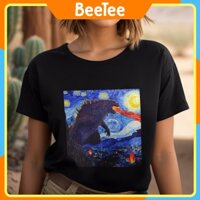 Áo thun De sterrennacht Godzilla - Vincent van Gogh 292