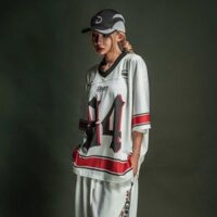 Áo thun Degrey Jersey cổ tim in hình thời trang thể thao nam nữ màu flexible x3- JERFLEX