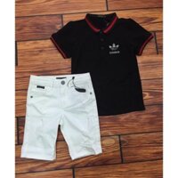 Áo thun đen cổ Adidas size 13-35 kg