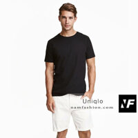 Áo thun đen cổ tròn VNXK hàng hiệu Uniqlo