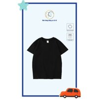 Áo thun đen trơn tay ngắn bé trai bé gái SG-GROUP size đại chất cotton mềm mịn xuân hè cho bé từ 20-40kg