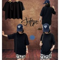 Áo thun đen trơn unisex-Freesize-Nam & Nữ-Couple-co giãn 4 chiều-MS12