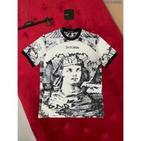 Áo Thun D.&G Họa Tiết 3D Đen Trắng In Logo Họa Tiết Nét Căng Cực Đẹp Sắc Nét