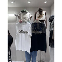 Áo Thun đính đá chữ CHIOMEGA ( Trắng/Đen/Coffee )
