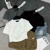 Áo thun đính đá croptop hàng QC
