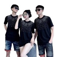 Áo thun đính đá hình sao vòng cổ hd. Áo Nam  Cotton Cổ Tròn Nam Menswear áo thun cotons - mã 15.