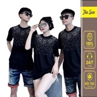 Áo thun đính đá hình sao vòng cổ hd. The Sun Nam  Cotton Cổ Tròn Nam Menswear áo thun cotons