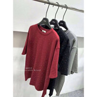 Áo thun đính đá siêu hot đơn giản dễ mặc áo