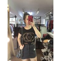 Áo thun đính đá thời trang nữ