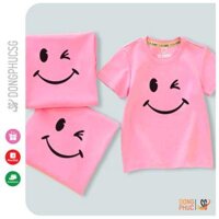 Áo thun đồ đồng phục gia đình mẫu mặt cười dễ thương thun cotton mềm mịn GD314  SG - Vàng Đậm - Size 1