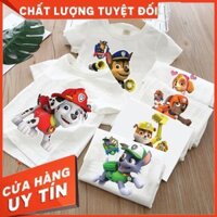 Áo Thun Đội Chó Cứu Hộ Paw Patrol Màu Trắng đủ size dành cho bé