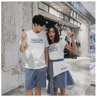 Áo Thun Đôi Màu Trắng In Chữ BOYS CLUB GIRLS CLUB MYROSE169