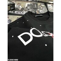 Áo thun Dolce Sao Lobed Nam, Nữ phối hình in phun áo phong cách đường phố Hottrend, Áo Phông Unisex cotton