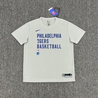 Áo Thun Đồng Phục Huấn Luyện Bóng Rổ Nba 2324nba 76Es Tay Ngắn Nhanh Khô Ấm Áp Thời Trang