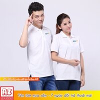 Áo thun đồng phục ngân hàng BIDV màu trắng - Logo thêu AT55