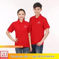 Áo thun đồng phục ngân hàng techcombank logo thêu - Vải cá sấu poly cao cấp AT22