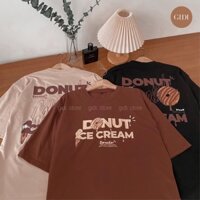 Áo thun Donut tay lỡ Nam Nữ Unisex - áo phông ngắn tay cổ tròn OVERSIZE form rộng, vải không nhăn