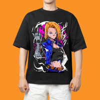 Áo thun Dragon Ball Android 18 (100% cotton, Hình in sắc nét, độc quyền)