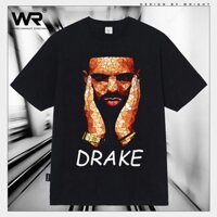 Áo thun Drake OVO wright Rapper Vintage tay ngắn form rộng phong cách âu mỹ cotton cổ tròn