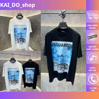 Áo Thun DSQ2 Hot New 2024, Hình In Đen Xanh Tạo Cảm Giác Mát Mẻ Dễ Chịu, Chất Vải Cotton Phù Hợp Cho Nam