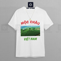 Áo thun du lịch Mộc Châu mẫu shop thiết kế Vải Thoải Mái