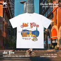 Áo Thun Du lịch Sài Gòn 250gsm | Holiday Vietnam | Nam nữ Unisex