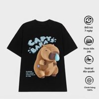 Áo thun FIDE CAPYBARA unisex form rộng cổ tròn CAPYBARA - AT57 Cotton