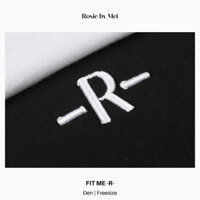 Áo thun FIT ME -R- | ROSIE BY MEI | áo thun form fit basic tee - 100% cotton, áo thun raglan may chỉ nổi / black