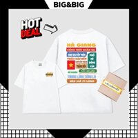 Áo thun form rộng  BIG&BIG áo phông oversize 64 tỉnh thành áo thun cotton  tỉnh HÀ GIANG áo thun  đẹp TT084