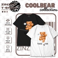 Áo thun form rộng hình gấu cool bear, vải 100% cotton 4 chiều cao cấp, thoáng mát, thấm hút mồ hôi.