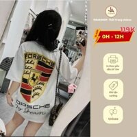 Áo thun form rộng hình PORSCHE MY DREAM nam nữ hottrend 2024 tay lỡ unisex chất cotton cao cấp đl 250gsm