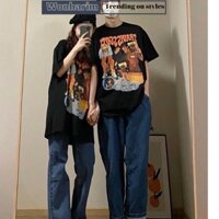 Áo thun form rộng in hình cá tính YNW Melly WONHARIM, áo cộc tay dáng dài unisex nam nữ in hình 3D Ulzzang 21104