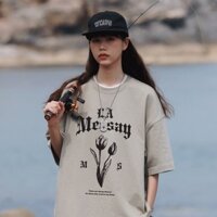 Áo thun form rộng Meesay hoa tulip Basic Tee vải cotton cao cấp co giãn, dày dặn Local Brand