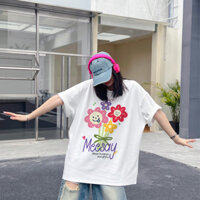 Áo thun form rộng Meesay hoa Basic Tee vải cotton cao cấp co giãn, dày dặn Local Brand