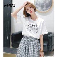 Áo thun form rộng tay lỡ Chó Snoopy (Mẫu 3) - I4473