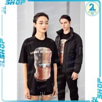 Áo thun form rộng tay lỡ UNISEX mặt nạ Mikenko in hình nổi GD GDRAGON, áo phông nam nữ ngắn tay cổ tròn chất cotton
