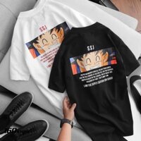 Áo thun form rộng tay lỡ Unisex nam nữ SON GOKU SUPER SAIYAN oversize vải cotton xịn dày mịn chống xù lông SU05