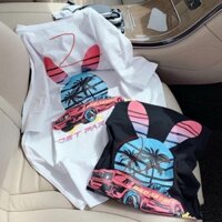 Áo thun form rộng thỏ (đen, trắng)