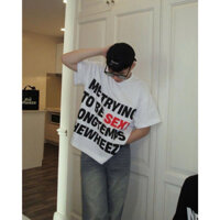 Áo thun form rộng unisex, Tay lửng ,cổ tròn oversize 40-75kg ,