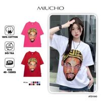 Áo thun form rộng unisex ATD1043 Miucho tay lỡ cổ tròn in artwork