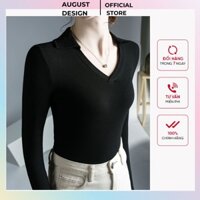 Áo thun gân dài tay cổ đức gợi cảm LAVARA
