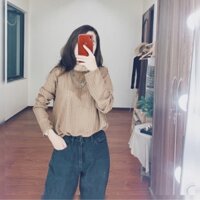 Áo thun gân ( màu nâu)