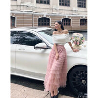 Áo Thun Gân Trễ Vai