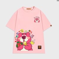 Áo thun gấu Lotso karaoke 1176 MEIYING unisex tay lỡ form rộng